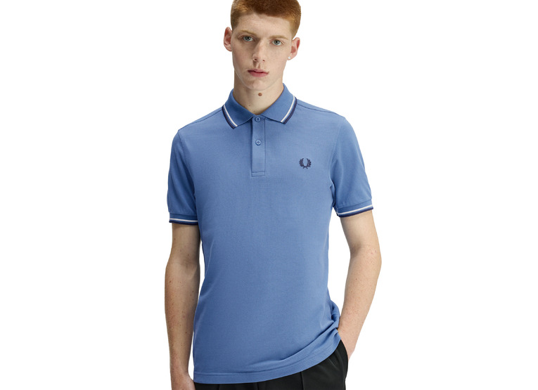 Fred Perry twin tipped polo ace blue heren