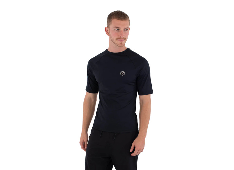 Hurley surf lycra icon circle T-shirt zwart heren