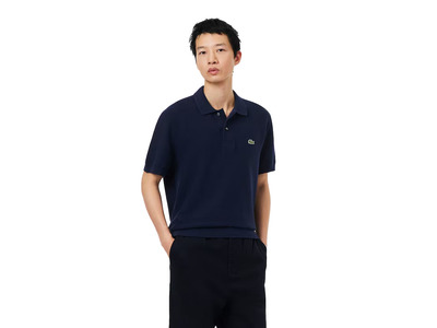Lacoste classic fit knitted polo midnight blue heren Lacoste classic fit knitted polo midnight blue heren