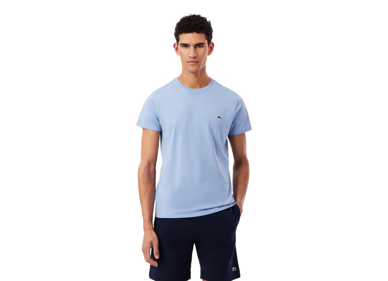 Lacoste katoenen pima T-shirt lichtblauw heren