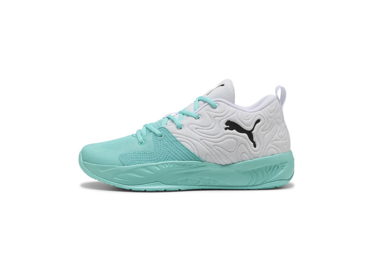 Puma Court Pro 3 basketbalschoen wit/elektro aqua KIDS