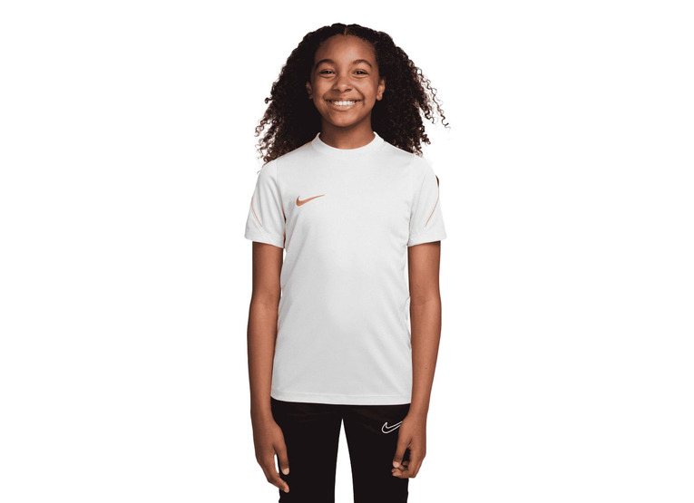 Nike Strike Dri-FIT voetbalshirt wit/hot punch KIDS