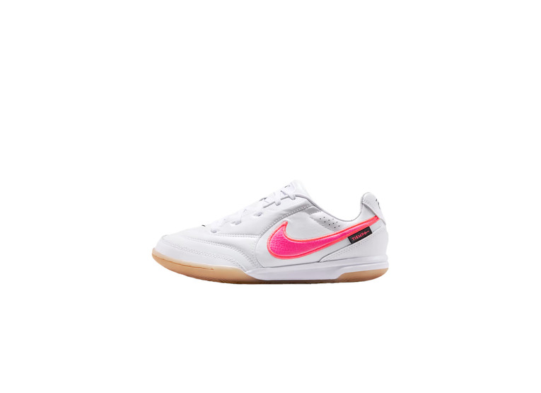 Nike Jr. Tiempo streetgato voetbalschoen wit/roze KIDS