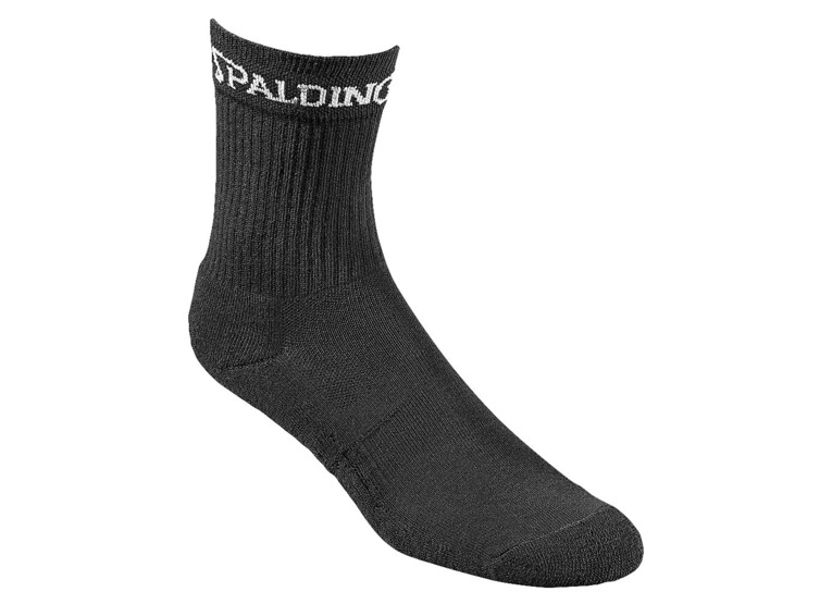 Spalding mid cut basketbalsokken zwart unisex Spalding mid cut basketbalsokken zwart unisex