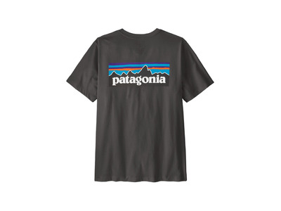 Patagonia P-6 logo shirt ink black heren