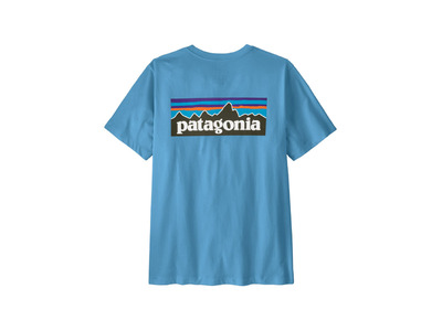 Patagonia P-6 logo shirt shore blue heren