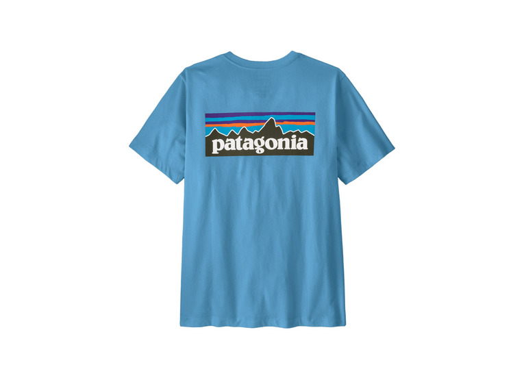 Patagonia P-6 logo shirt shore blue heren