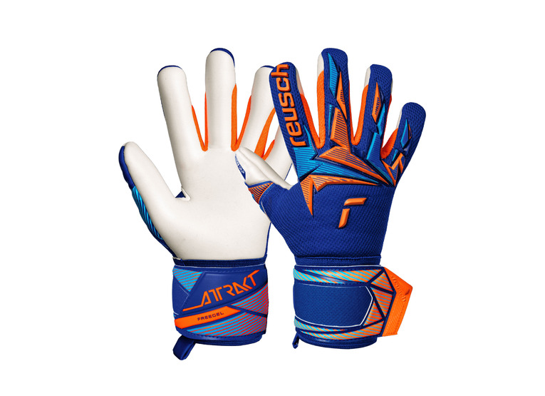 Reusch Attrakt freegel advance junior keepershandschoen blauw/oranje KIDS