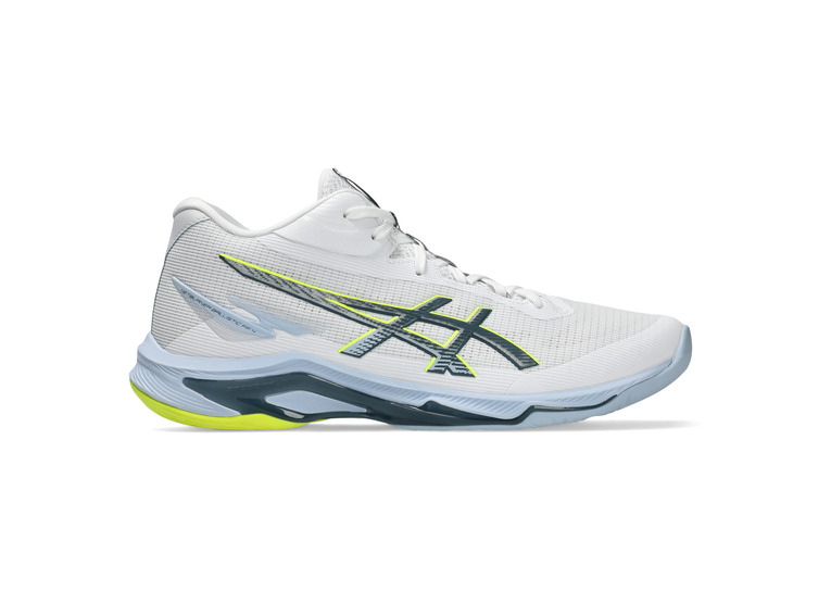 Asics Netburner ballistic FF MT 4 indoorschoen wit/raw indigo heren Asics Netburner ballistic FF MT 4 indoorschoen wit/raw indigo heren
