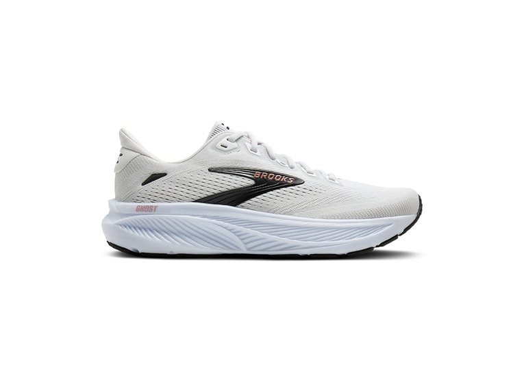 Brooks Ghost 18 loopschoen wit/zwart/rose gold dames