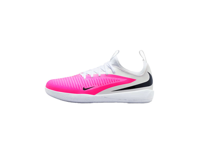 Nike Jr. Phantom 6 low academy zaalvoetbalschoen wit/roze KIDS