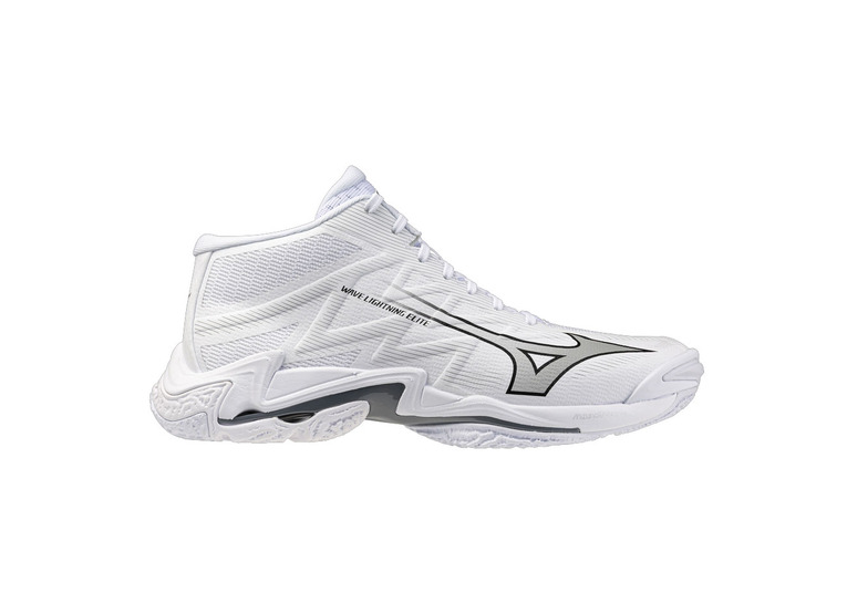 Mizuno Wave Lightning elite MID indoorschoen wit/ultimate grey heren