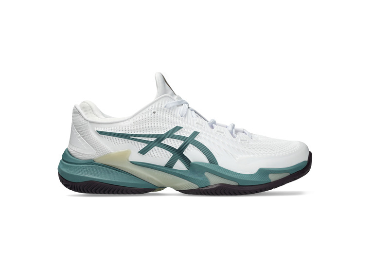 Asics Court FF 3 clay tennisschoen wit/foggy teal heren