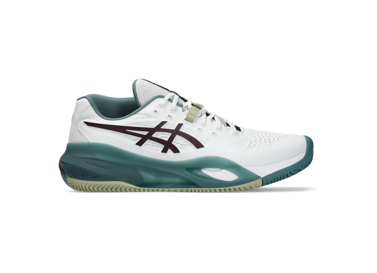 Asics Gel-Resolution X Clay wit/dark aubergine heren