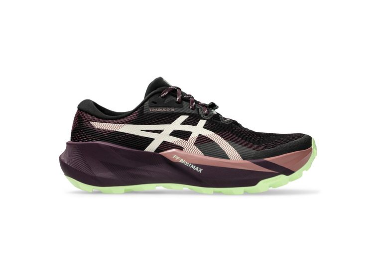 Asics Trabuco 14 trailschoen zwart/dark aubergine dames