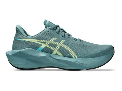 Asics Novablast 6 loopschoen foggy teal/illuminate yellow heren