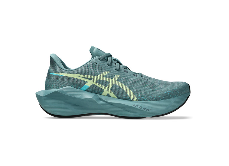 Asics Novablast 6 loopschoen foggy teal/illuminate yellow heren