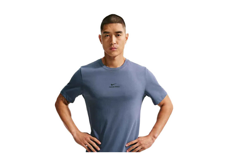 Nike Pro Dri-FIT T-shirt blauw heren