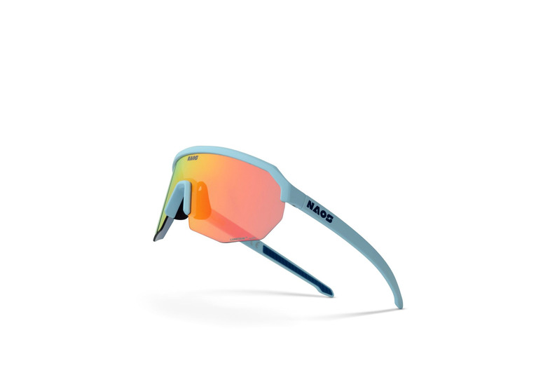 Naos Helbo Photochromic fietsbril Matte Skyblue / Black Red