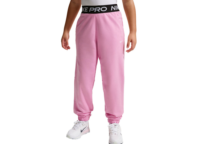 Nike Pro Fleece Dri-FIT joggingbroek pink rise meisjes Nike Pro Fleece Dri-FIT joggingbroek pink rise meisjes