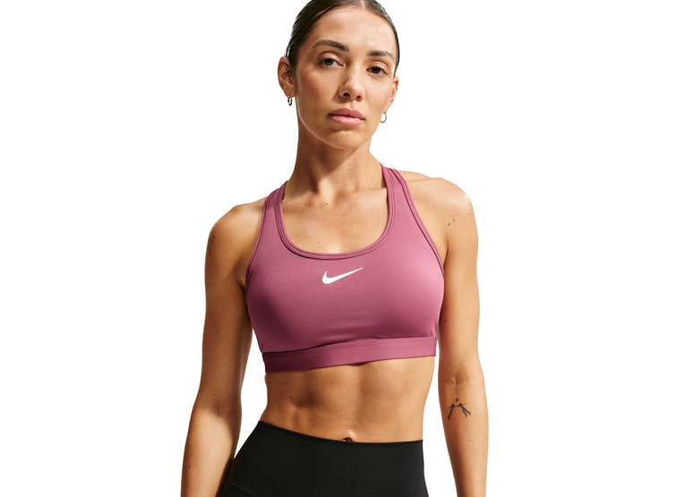Nike Swoosh sport-bh pink smoke dames Nike Swoosh sport-bh pink smoke dames