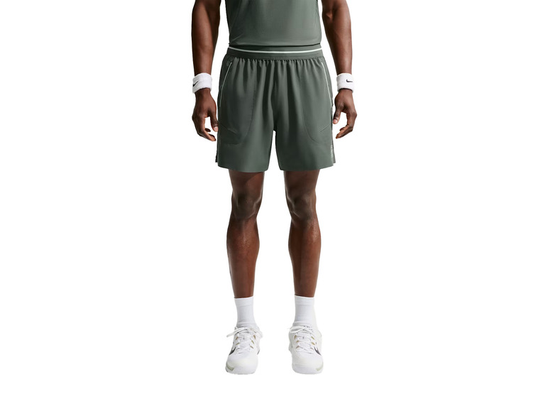 NikeCourt Advantage Dri-FIT tennisshort camo green heren