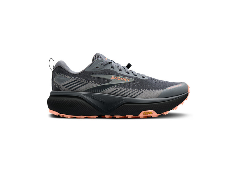 Brooks Cascadia 20 trailschoen grijs/peach dames Brooks Cascadia 20 trailschoen grijs/peach dames
