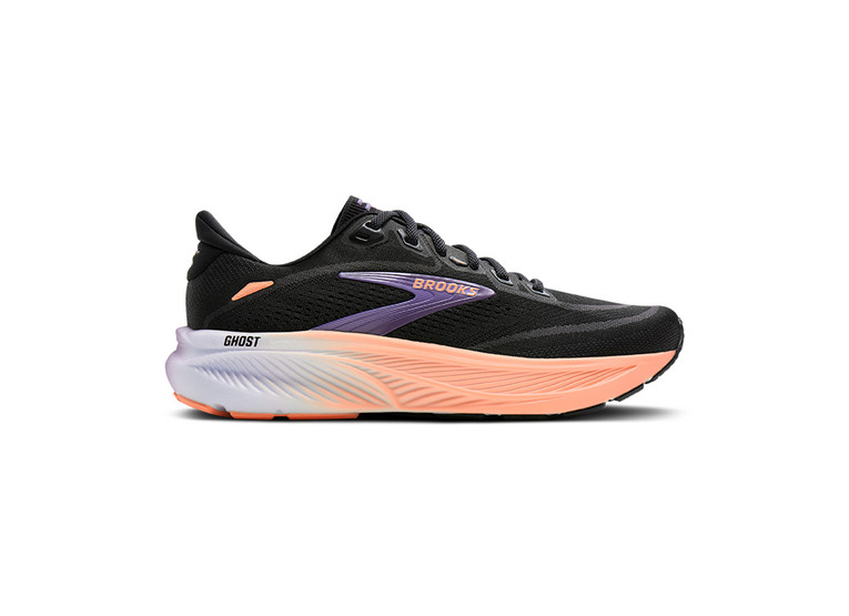 Brooks Ghost 18 loopschoen zwart/mulled grape dames