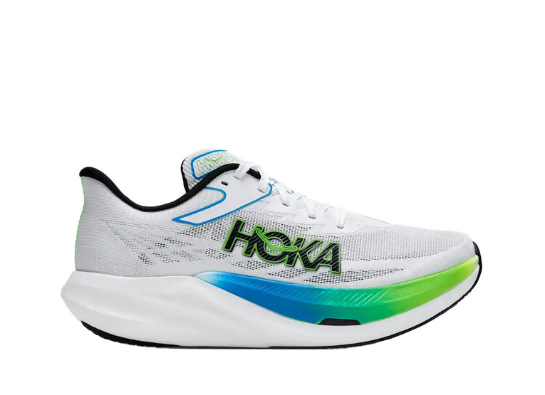 Hoka Rocket X3 loopschoen frost/electric lime heren Hoka Rocket X3 loopschoen frost/electric lime heren