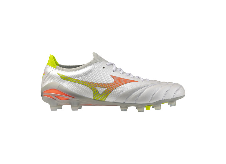 Mizuno Morelia Neo V beta elite voetbalschoen wit/lava oranje