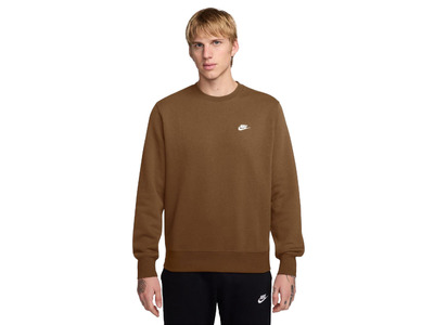 Nike Club fleecetrui bruin heren