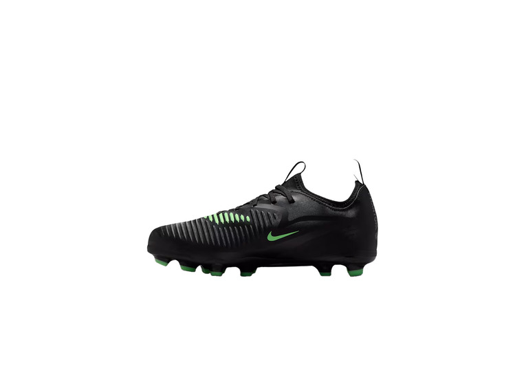 Nike Jr. Phantom 6 low academy FG voetbalschoen zwart/illusion green KIDS Nike Jr. Phantom 6 low academy FG voetbalschoen zwart/illusion green KIDS