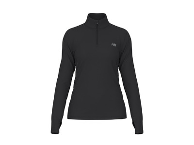 New Balance Sport Essentials Space Dye 1/4 zip sweatshirt black heat dames New Balance Sport Essentials Space Dye 1/4 zip sweatshirt black heat dames