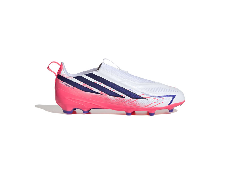 Adidas F50 Hyperfast League voetbalschoen Cloud White / Solar Purple / Solar Turbo