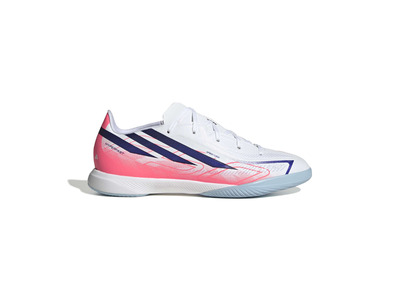Adidas F50 Hyperfast League voetbalschoen Cloud White / Solar Purple / Solar Turbo