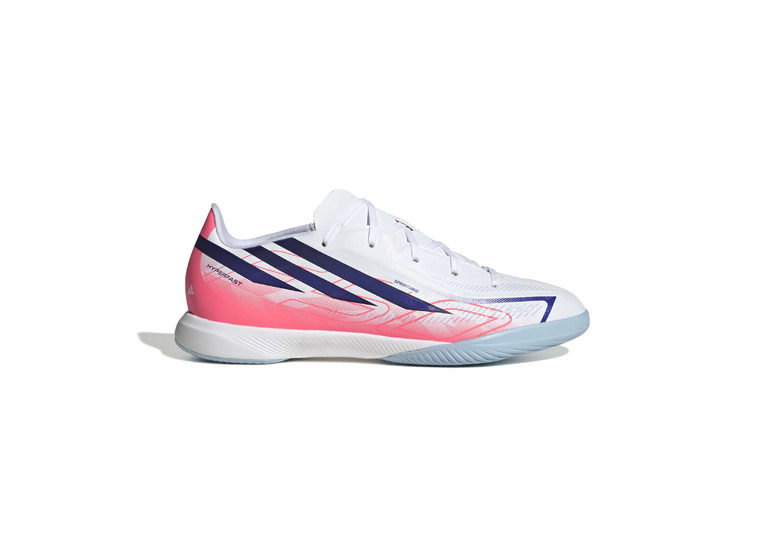 Adidas F50 Hyperfast League voetbalschoen Cloud White / Solar Purple / Solar Turbo