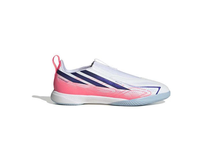 Adidas F50 Hyperfast League voetbalschoen Cloud White / Solar Purple / Solar Turbo