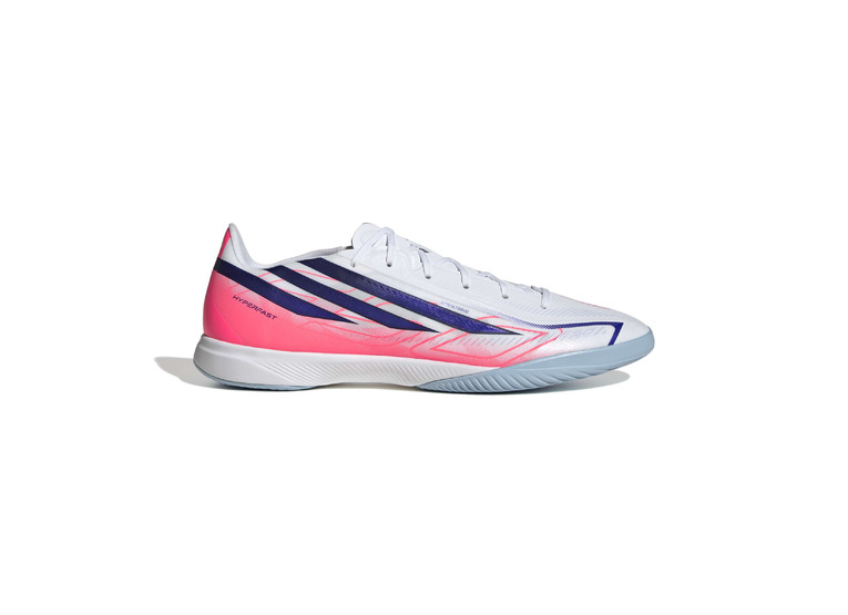 Adidas F50 Hyperfast League voetbalschoen Cloud White / Solar Purple / Solar Turbo