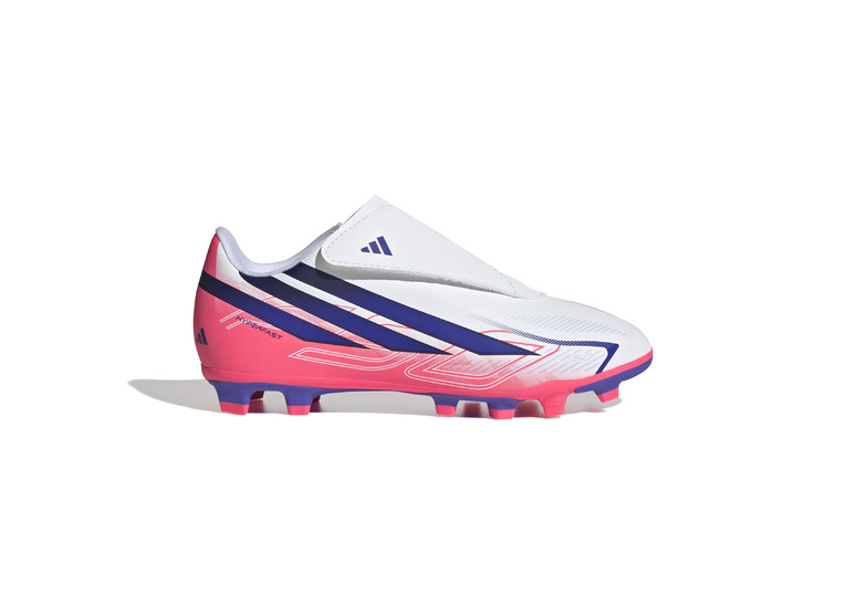 Adidas F50 Hyperfast Club voetbalschoen Cloud White / Solar Purple / Solar Turbo