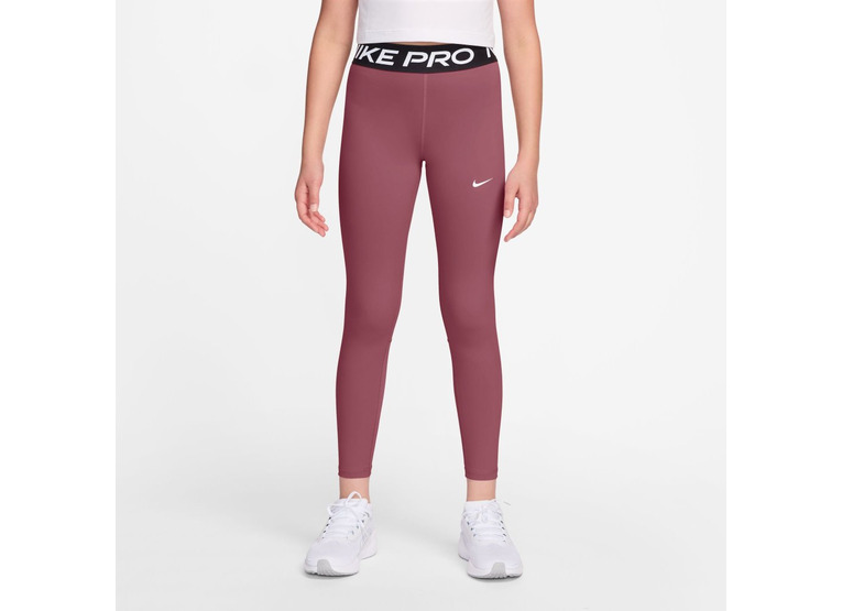 Nike Pro Legging Meisjes Pink Smoke/Wit Nike Pro Legging Meisjes Pink Smoke/Wit