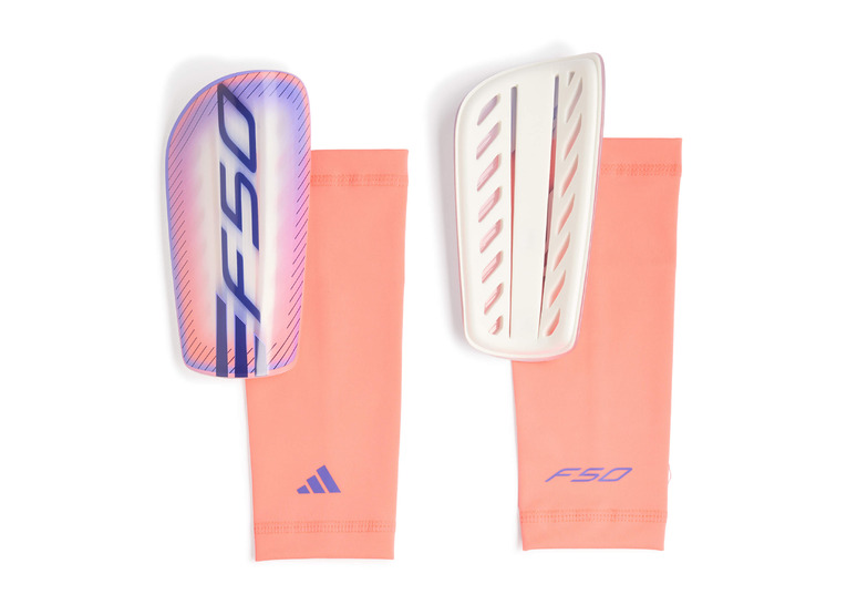 Adidas F50 league scheenbeschermers solar turbo/solar purple