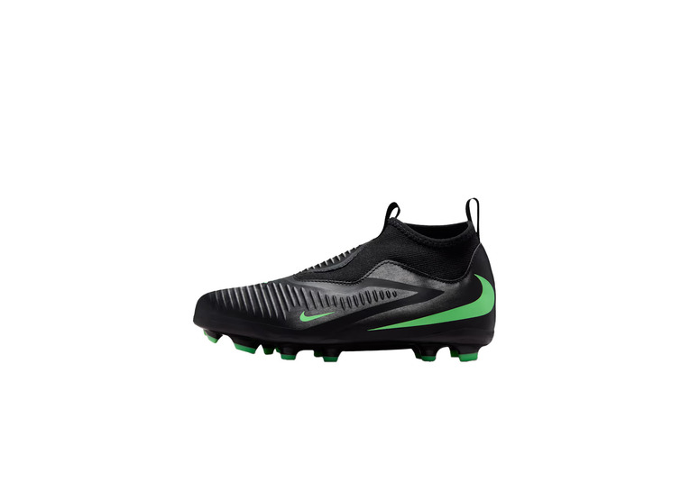 Nike Jr. Phantom 6 high academy FG/MG voetbalschoen zwart/illusion green KIDS
