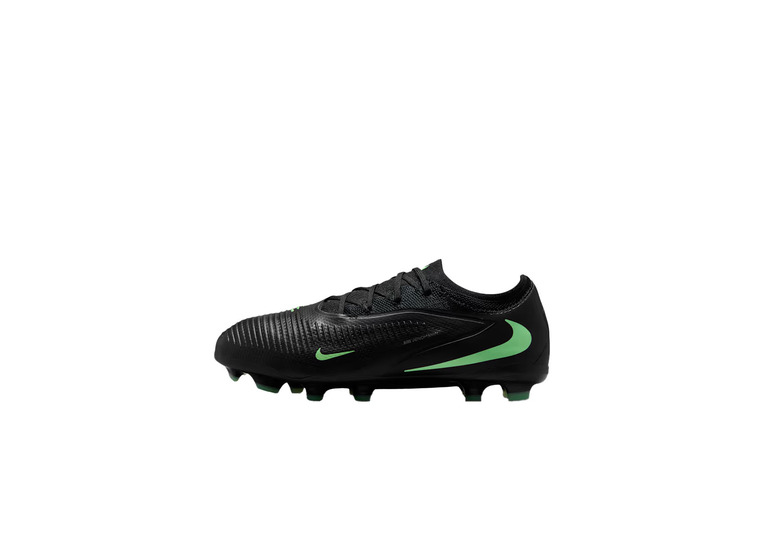 Nike Jr. Phantom 6 low Pro FG voebtalschoen zwart/illusion green KIDS