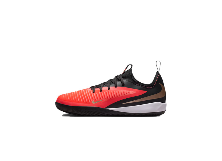 Nike Jr. Phantom 6 low academy IN voetbalschoen birght crimson/zwart KIDS
