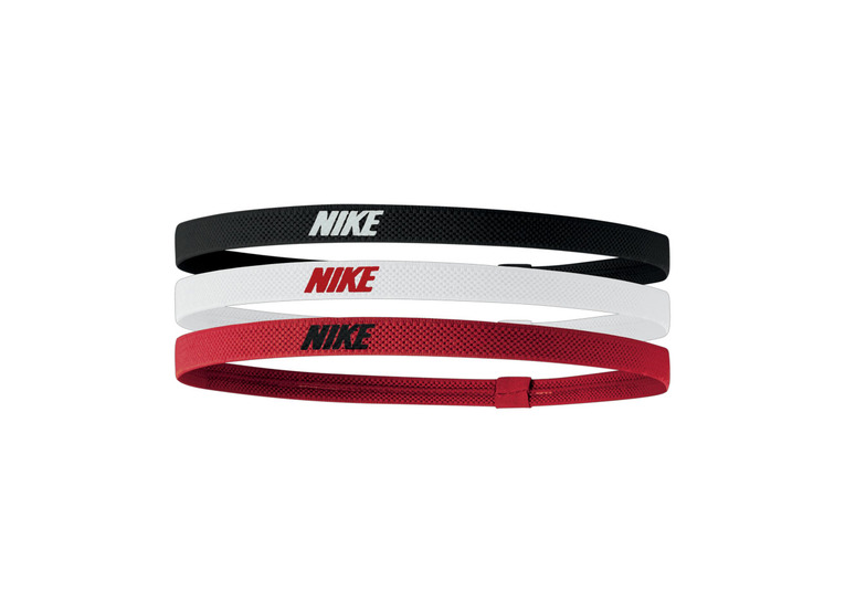 Nike Elastic headbands 2.0 3-pack wit/rood