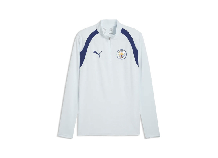 Puma MCFC Training 1/4 zip top dewdrop/blue jewel heren