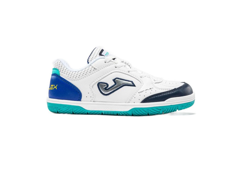 Joma Top Flex Jr. IN voetbalschoen wit/blauw KIDS
