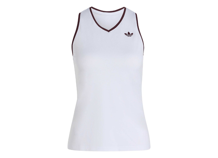 Adidas classic tanktop wit/maroon  dames