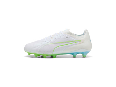 Puma King 20 ultimate FG/AG voetbalschoen wit/luminous blue/green Puma King 20 ultimate FG/AG voetbalschoen wit/luminous blue/green