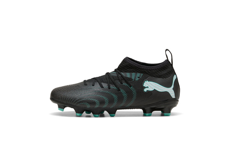 Puma Future 9 Match FG/AG voetbalschoen zwart/intense mint KIDS